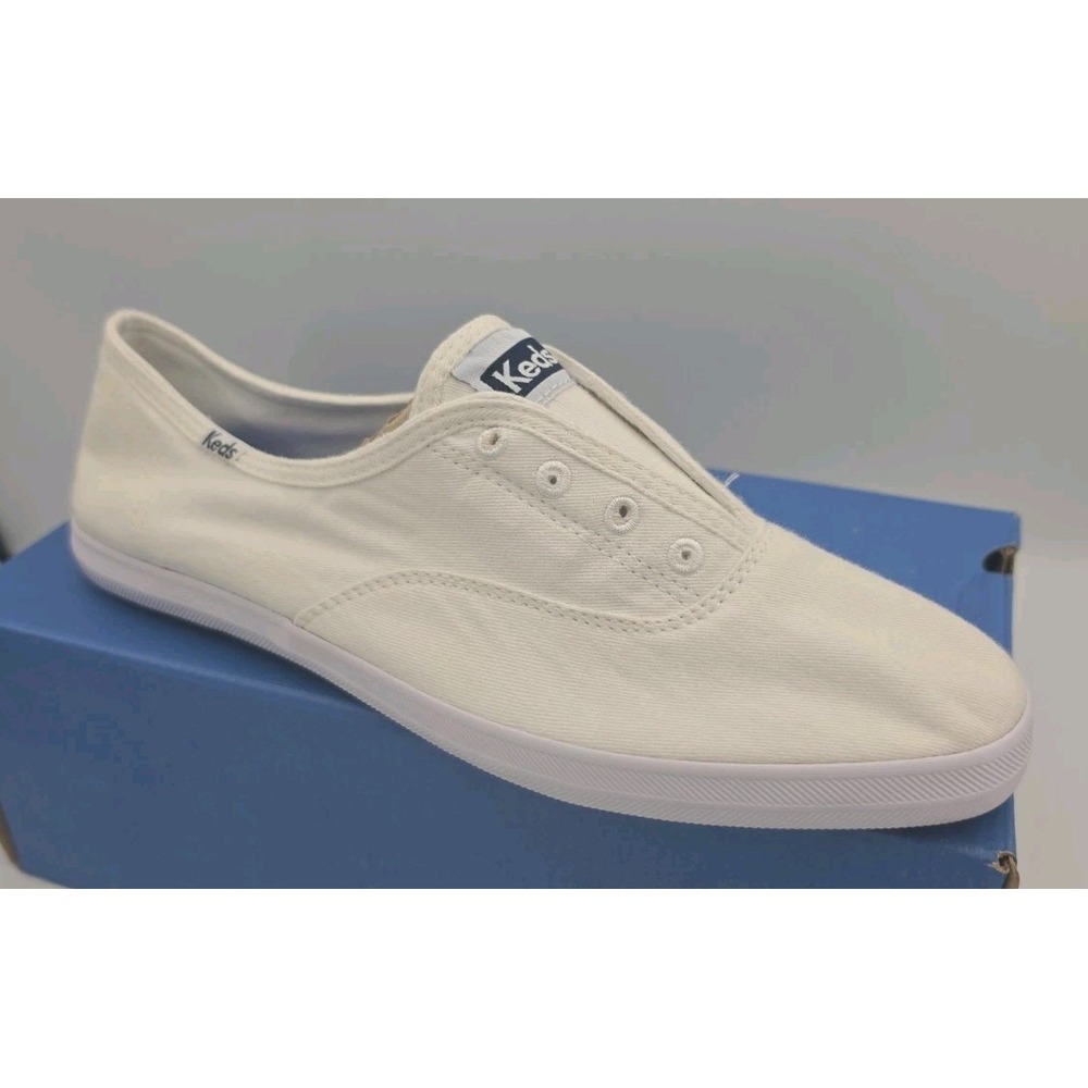 Keds Womens Chillax Slip On Canvas White Sneakers WF54619 Size 10 M